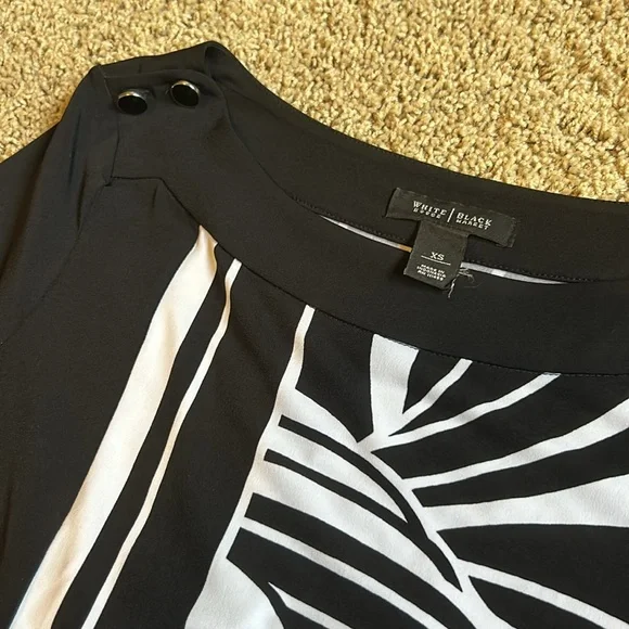 WHBM black & white 3/4 sleeve dress. Sz XS. Cute dress! - Picture 6 of 6